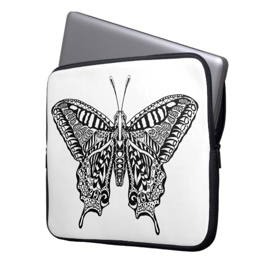 Art-Schmetterling Laptopschutzhülle (Vorderseite Links)