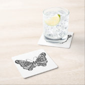 Art-Schmetterling Rechteckiger Pappuntersetzer (Vor Ort)