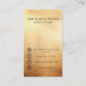 Art School Foto Visitenkarte (Rückseite)