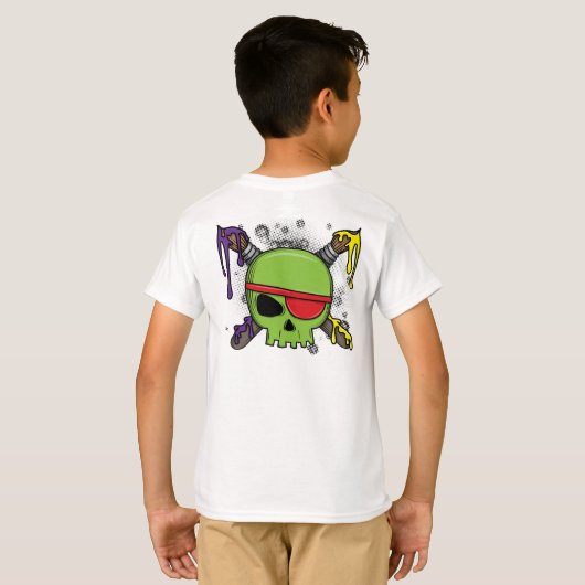 Art School Skull mit Driving Paint Essential for T-Shirt (Schwarz voll)