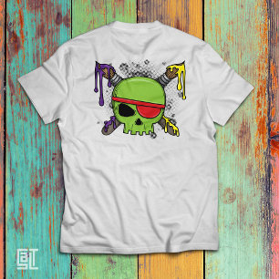Art School Skull mit Driving Paint Essential for T-Shirt