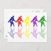 ART SCHOOL SQUATCH - farbiges Bigfoot-Logo Postkarte (Vorne/Hinten)