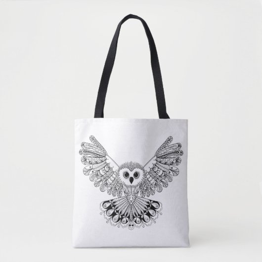 Art-schwarze Eule 2 Tasche (Vorderseite)