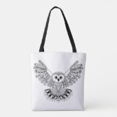 Art-schwarze Eule 2 Tasche (Rückseite)