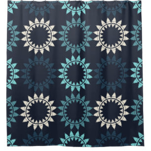 Art seamless pattern. Folk motif. Vintage geometri Duschvorhang