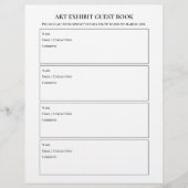 Art Show Ausstellung Gastbuchseiten (Vorderseite)
