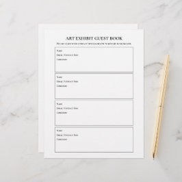 Art Show Ausstellung Gastbuchseiten