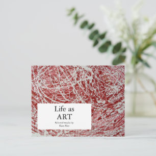 Art Show Invasion Abstrakt Art Postkarte