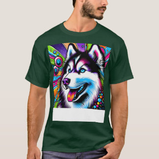 Art Siberian Husky T-Shirt Elegante Canine Couture