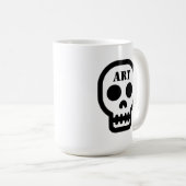 Art Skull Classic Coffee Mug Kaffeetasse (VorderseiteRechts)