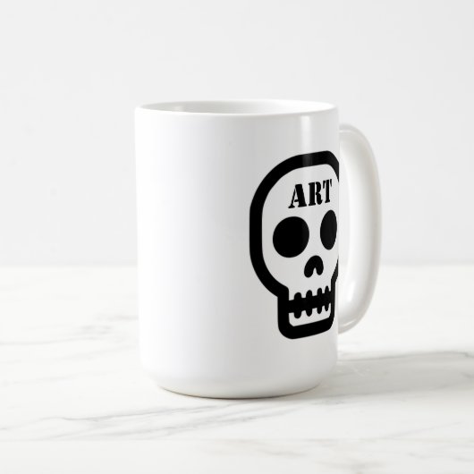 Art Skull Classic Coffee Mug Kaffeetasse (VorderseiteRechts)