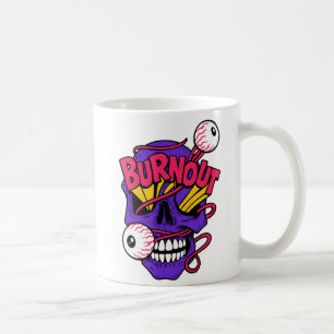 Art Skull mit Burnout Kaffeetasse