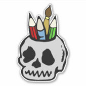 Art Skull Sticker (Vorderseite)
