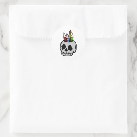 Art Skull Sticker (Tasche)