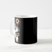 Art Solar Eclipse Husky Hund Tragen Eclips Brille Kaffeetasse (Vorderseite Links)