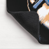 Art Solar Eclipse Husky Hund Tragen Eclips Brille Mousepad (Ecke)