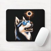 Art Solar Eclipse Husky Hund Tragen Eclips Brille Mousepad (Mit Mouse)