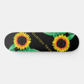 Art Sonnenblumen - Fügen Sie Ihren Text / Ihren Na Skateboard (Horizontal)