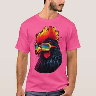Art Sonnenbrille Hühnergeschenke Sonniges Huhn 4 T-Shirt
