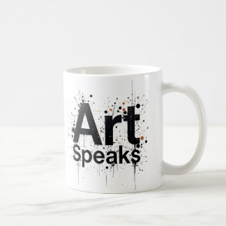 Art Speaks - Minimalistische Typografie Kaffeetasse
