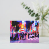 Art Square Night Postkarte (Stehend Vorderseite)