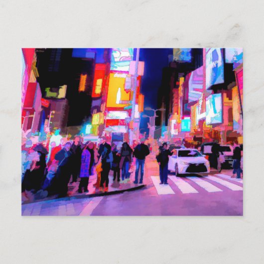 Art Square Night Postkarte (Vorderseite)