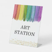 Art Station Table Sign Sockelschild (Vorderseite)