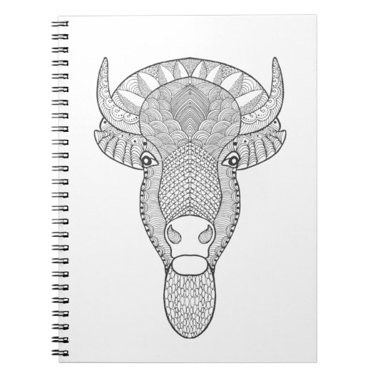 Art-Stier-Kopf Notizblock (Vorderseite)