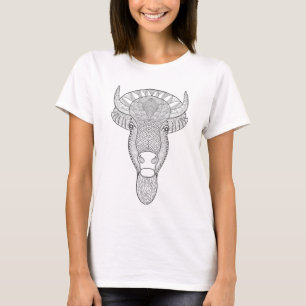 Art-Stier-Kopf T-Shirt