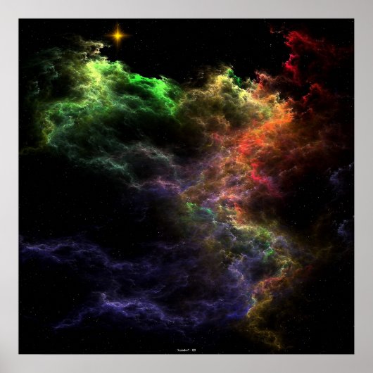 Art Stucco Nebula Cluster Poster (Vorne)
