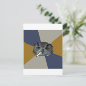 Art Student Owl Advisor Animal Meme Postkarte (Stehend Vorderseite)