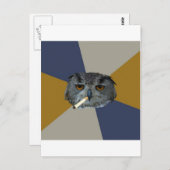 Art Student Owl Advisor Animal Meme Postkarte (Vorne/Hinten)