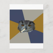 Art Student Owl Advisor Animal Meme Postkarte (Vorderseite)