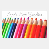 Art Supplement Label Rechteckiger Aufkleber (Vorderseite)