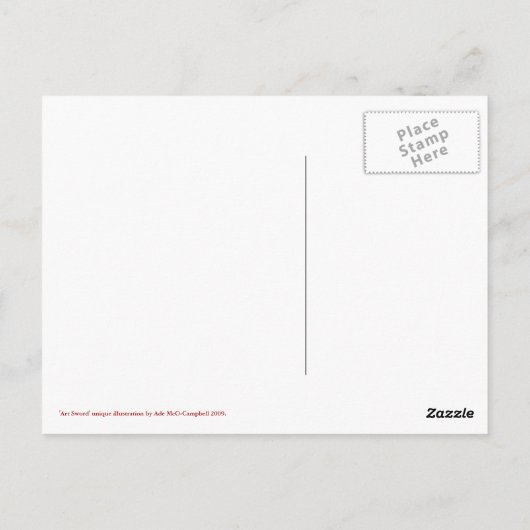 Art Sword postcard Postkarte (Rückseite)