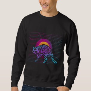 Art Synthwave Raccoon Lover Trash Panda Animal Sweatshirt