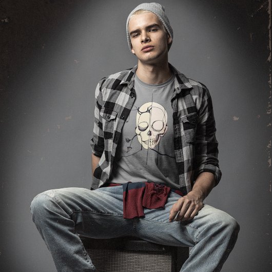 Art T Shirt - Abstraktes Skelett für Männer