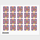 ART TAG QR CODE-Aufkleber Quadratischer Aufkleber (Blatt)
