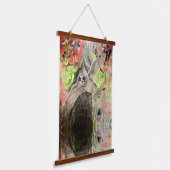 Art Tapestry - Pueo Wandteppich Mit Holzrahmen (Gewinkelt)