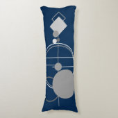 Art Tattoos Line | Abstrakt Navy Blue Dark Gray Seitenschläferkissen (Vorderseite Vertikal)