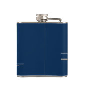 Art Tattoos Line | Abstrakt Navy Blue Gray Custom Flachmann (Rückseite)