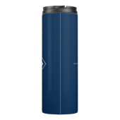 Art Tattoos Line | Abstrakt Navy Blue Gray Custom Thermosbecher (Rückseite)