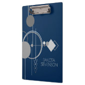 Art Tattoos Line | Navy Blue Gray Custom Branding Klemmbrett (Links)