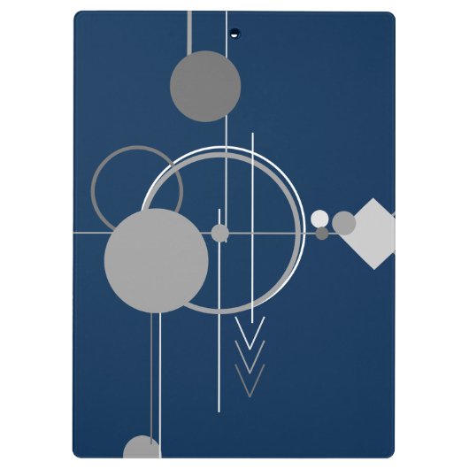 Art Tattoos Line | Navy Blue Gray Custom Branding Klemmbrett (Rückseite)