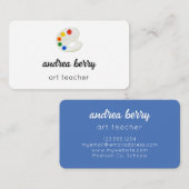 Art Teacher Art Palette Artist Visitenkarte (Vorne/Hinten)