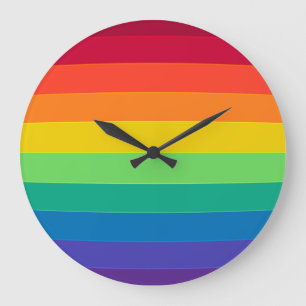 Art Teacher Art Studio Artist Modern Rainbow Clock Große Wanduhr