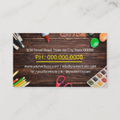 Art teacher, Artist, Hand Made Visitenkarte (Rückseite)