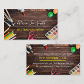 Art teacher, Artist, Hand Made Visitenkarte (Vorne/Hinten)