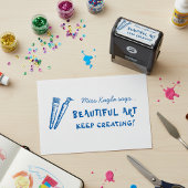 Art Teacher Beautiful Keep Creating Praise Stamp Permastempel