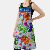 Art Teacher Butterfly Blue kreative Eleganz Schürze (InSitu)